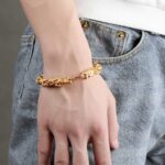 Double-Headed Golden Dragon Luck Bracelet - Image 2