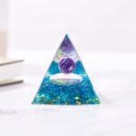 Amethyst Orgonite Pyramid - Orgone Energy Generator - Image 6