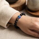 Black Obsidian Evil Eye Bracelet - Dual Protection - Image 2