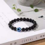 Black Obsidian Evil Eye Bracelet - Dual Protection - Image 5