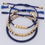 Blue Copper Beads Bracelet Set - Image 4