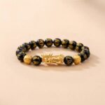 Feng Shui Bracelet - Pixiu Black Obsidian Bracelet for Wealth