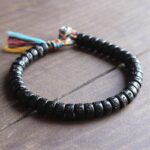 Coconut Shell Beads Bracelet with Engraved Mantra - Image 8