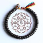 Coconut Shell Beads Bracelet with Engraved Mantra - Image 4