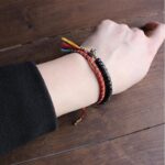 Coconut Shell Beads Bracelet with Engraved Mantra - Image 2