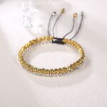 Copper Beads Harmony & Healing Bracelet - Gold Colored Copper Beads - Image 2