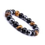 Triple Protection Bracelet - Tiger’s Eye, Obsidian, Hematite - Image 9
