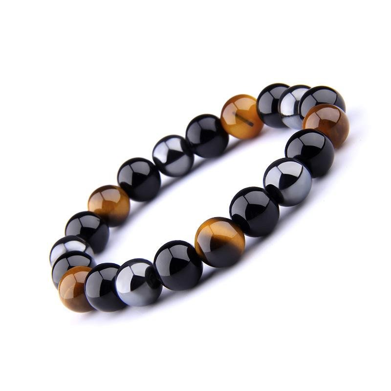 Triple Protection Bracelet - Tiger’s Eye, Obsidian, Hematite - Image 11