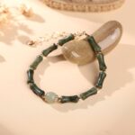 Hetian Jade Peridot Lucky Bamboo Bracelet - Image 4
