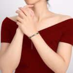 Hetian Jade Peridot Lucky Bamboo Bracelet - Image 5