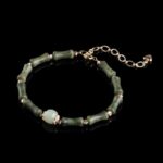 Hetian Jade Peridot Lucky Bamboo Bracelet - Image 7
