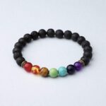 7 Chakra Lava Stone Bracelet - Essential Oil Diffuser - Image 2
