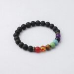 7 Chakra Lava Stone Bracelet - Essential Oil Diffuser - Image 3