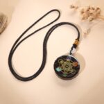 Black Tourmaline Metatron’s Cube Orgonite Protection Necklace - Image 2