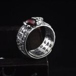 Natural Garnet Pixiu Ring - Feng Shui Wealth Ring - Image 10