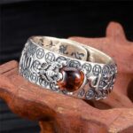 Natural Garnet Pixiu Ring - Feng Shui Wealth Ring - Image 3