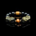 Natural Gold Obsidian Double Pixiu Bracelet - Image 9