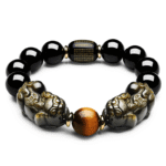Natural Gold Obsidian Double Pixiu Bracelet - Image 8
