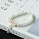 Natural Light Green Jade Bead Bracelet for Luck - Image 6