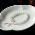 Natural Light Green Jade Bead Bracelet for Luck - Image 7