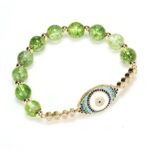 Natural Peridot Style Evil Eye Bracelet - Image 5