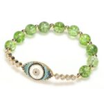 Natural Peridot Style Evil Eye Bracelet - Image 6