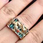 Exclusive:  Pixiu Abacus Turquoise Ring - Fortune Keeper - Image 5