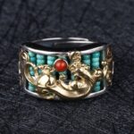 Exclusive:  Pixiu Abacus Turquoise Ring - Fortune Keeper - Image 6