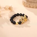 Pixiu Black Obsidian Wealth Ring - Image 2