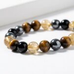 Exclusive:  Quadruple Protection Bracelet - Tiger’s Eye, Obsidian, Hematite, Citrine - Image 5