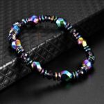 Rainbow Magnetic Hematite Wellness Bracelet - Image 2