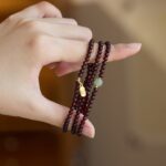Red Garnet Beads Fu Wealth Bracelet - Image 7