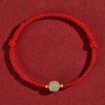 Red String Hetian Jade Stone Bracelet - Image 2
