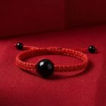 Exclusive:  Red String Rainbow Obsidian Bracelet - Image 5