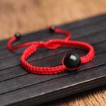 Exclusive:  Red String Rainbow Obsidian Bracelet - Image 3