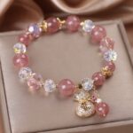 Strawberry Quartz Heart Bracelet - Image 3