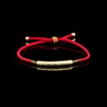 Tibetan Red/Gold String Bracelet - Buddhist Lucky Charm - Image 10