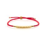 Tibetan Red/Gold String Bracelet - Buddhist Lucky Charm - Image 11