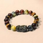 Exclusive:  Tri-Color Tiger’s Eye Pixiu Wealth Bracelet