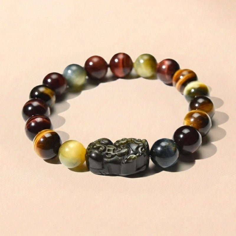 Tri-ColorTiger_sEyePixiuBracelet1.jpg Exclusive: Tri-Color Tiger’s Eye Pixiu Wealth Bracelet - Image 1