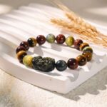 Exclusive:  Tri-Color Tiger’s Eye Pixiu Wealth Bracelet - Image 4