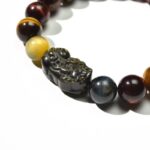Exclusive:  Tri-Color Tiger’s Eye Pixiu Wealth Bracelet - Image 6