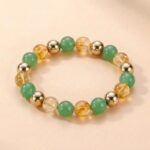 Exclusive:  Triple Luck Bracelet - Green Aventurine, Hematite, Yellow Topaz