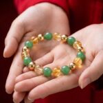 Exclusive:  Triple Luck Bracelet - Green Aventurine, Hematite, Yellow Topaz - Image 3