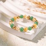 Exclusive:  Triple Luck Bracelet - Green Aventurine, Hematite, Yellow Topaz - Image 4