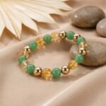 Exclusive:  Triple Luck Bracelet - Green Aventurine, Hematite, Yellow Topaz - Image 5