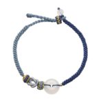 Blue String White Agate Bracelet - Give the Gift of Peace - Image 2