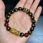 Year of the Fire Horse Wealth Bracelet - Black Obsidian Red Agate Pixiu Bracelet - Image 8
