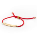 Tibetan Red/Gold String Bracelet - Buddhist Lucky Charm - Image 5